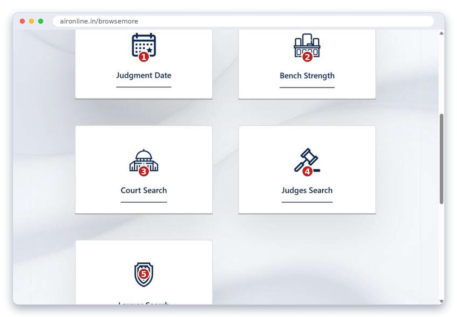 Browse More, lower tiles