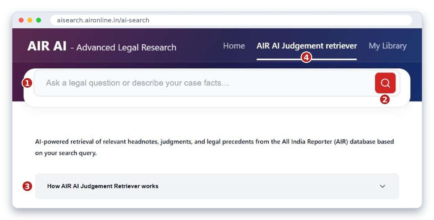 The AI Search start page
